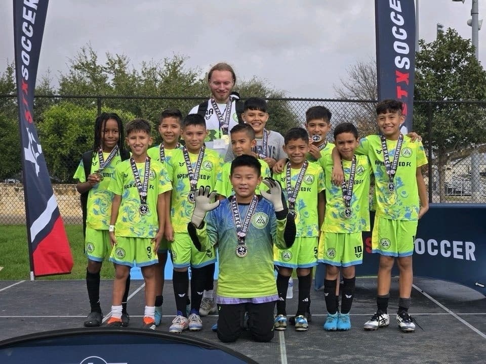 Apex United FC youth soccer team photo in San Antonio, Texas
