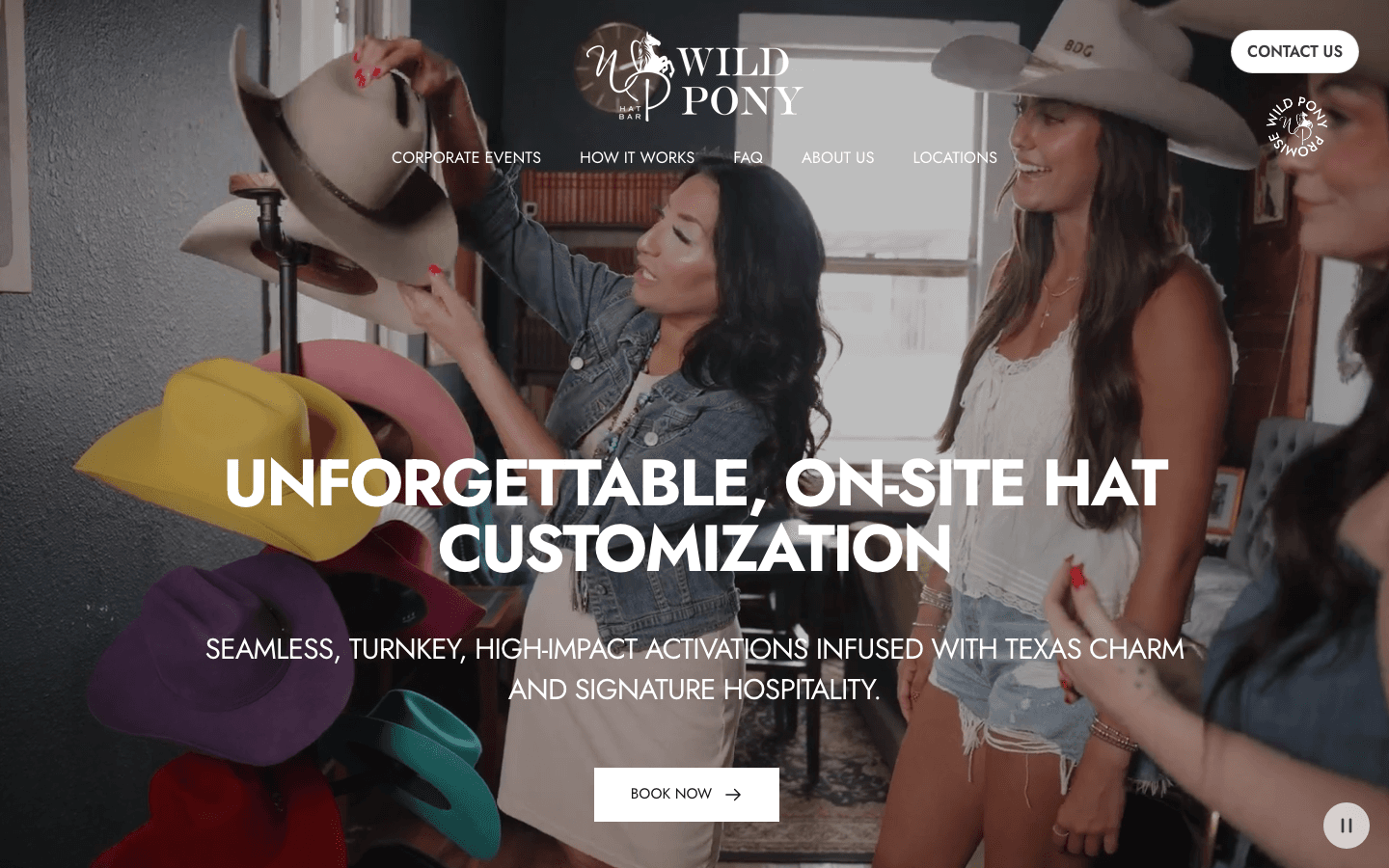 Wild Pony Hat Bar website built by ByteSimple