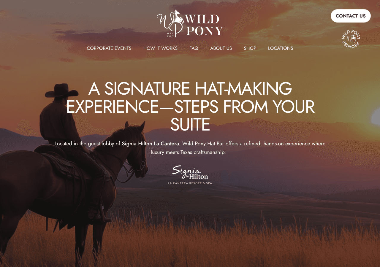 La Cantera Location Page - Wild Pony Hat Bar Wild Pony Hat Bar La Cantera location page - built by ByteSimple